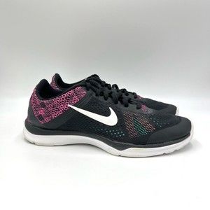 Nike Womens Size 7 In Season Tr 5 830750-011 Black Pink Running Shoes‎ Sneakers